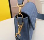 FENDI Baguette F embroidery Light Blue shoulderbag F2029 Size: 26*5*15CM - Image 4