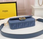 FENDI Baguette F embroidery Light Blue shoulderbag F2029 Size: 26*5*15CM - Image 8