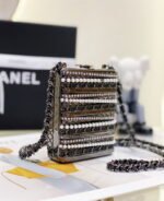 chanel22k dinner bag black Pearl string size: 11*9*4.5cm - Image 6