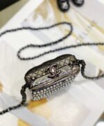 chanel22k dinner bag black Pearl string size: 11*9*4.5cm - Image 7