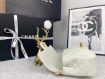 Chanel 2023 new CF White gold bag size: 21*13cm - Image 8
