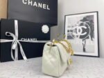 Chanel 2023 new CF White gold bag size: 21*13cm - Image 9