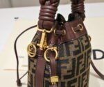 FENDI mini bucket bag 0189 Brown - Image 3