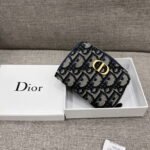 Dior Classic organ card pack with multiple slots Small zipper card bag 6113 size: 11*8*3cm - Image 2