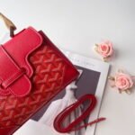 Goyard mini Saigon Red Saddle bag Size:22*8*15cm - Image 7