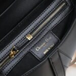 Dior saddle leather Plain ribbon with wide shoulder strap black 1033 size: 25.5 * 20 * 6.5 cm - Image 6