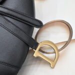 Dior saddle leather Plain ribbon with wide shoulder strap black 1033 size: 25.5 * 20 * 6.5 cm - Image 9