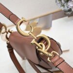 Dior saddle leather with Spaghetti straps Pinkish pink size: 25.5 *20 * 6.5cm - Image 8