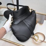 Dior saddle leather with Spaghetti straps black size: 25.5 *20 * 6.5cm - Image 8