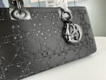 Dior satin diamond-encrusted Princess Diana bag black 2320 size: 26*13*6cm - Image 2