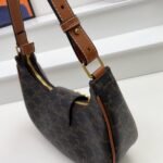 CELINE Arc de Triomphe Presbyopia pattern black Shoulder bag Underarm bag 3958 Size: 24*13cm - Image 2