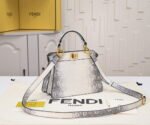 FENDI Peekaboo Crocodile Leather gold hardware 23ss 335 Size: 20*15cm - Image 2
