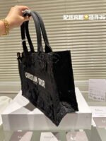 Dior 3D follower embossed jacquard book tote bag black size: 42cm /36cm /26cm - Image 3