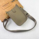 Hermès Evelyn TOGO mini phone bag Grey 336 size: 18*12.5*4cm - Image 3