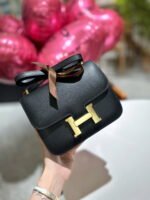 Hermès Constance cowhide leather Gold hardware Black size: 24cm/20cm - Image 4