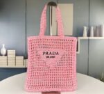 Prada Raffia fiber tote bag 7 colors 1BG393 size: 38*36*3cm - Image 3