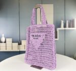 Prada Raffia fiber tote bag 7 colors 1BG393 size: 38*36*3cm - Image 12