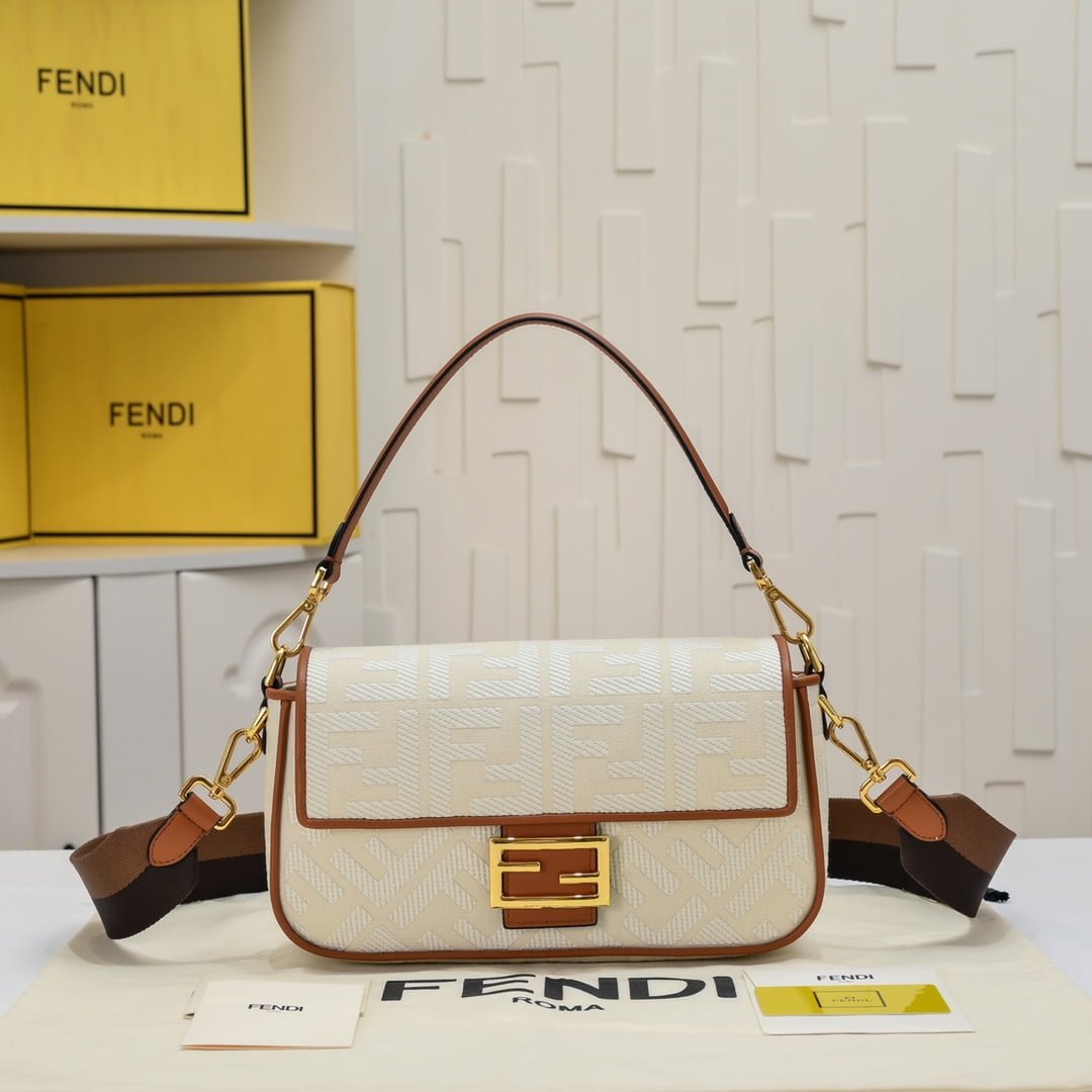 FENDI baguette bag F embroidery F2029 Size:26*5*15CM