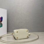 Prada Panier Plain cowhide Bucket bag white size: 15*16*9.5cm - Image 9