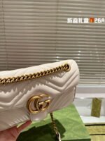 GUCCI / GG marmont cowhide cream white size: 26*14m - Image 6