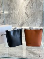 CELINE Caramel brown /Black bucket bag Size: 22*27cm - Image 8