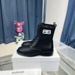 Balenciaga round toe button ankle boots cowhide size: 35-39（40.41customized）note shoes size when you fill shipping address