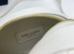 YSL round bun bag with chain strap white size: 17cm - Image 3