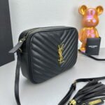 YSL MONOGRAM SAINT LAURENT LOU quilted leather camera bag black with gold hardware 520534 size: 23*16*6CM - Image 2