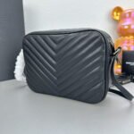 YSL MONOGRAM SAINT LAURENT LOU quilted leather camera bag black with sliver hardware 520534 size: 23*16*6CM - Image 2