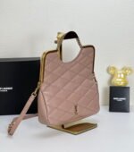 YSL23 New arrival Handbag Crossbody bag Leather pink 71314 size: 25*20cm - Image 9