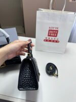 Balenciaga hourglass crocodile with gold buckle size: 23*9*15cm/20*8*12cm - Image 5