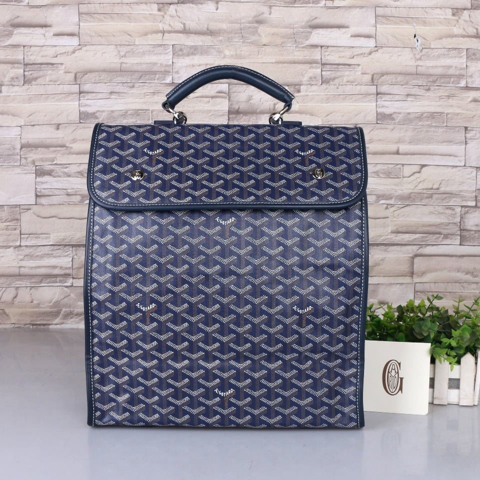 Goyard Backpack Royal blue Collapsible shoulder strap detachable size: 32*14*37cm
