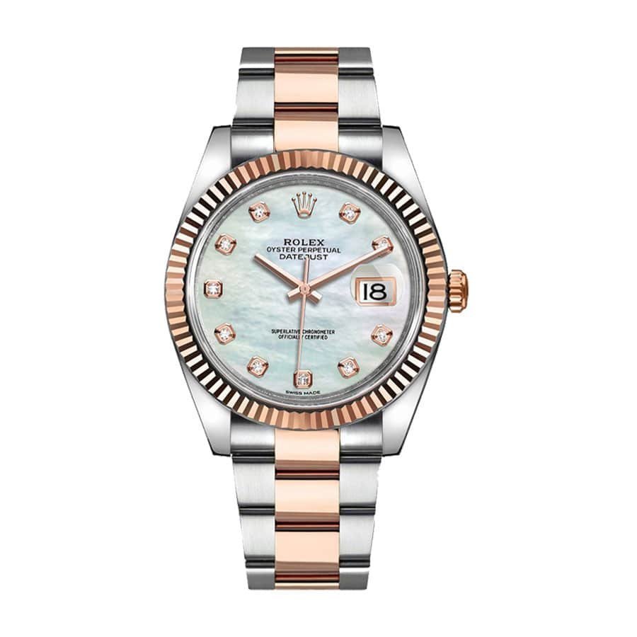 rolex-datejust-41mm-126331-everose-gold-automatic-mother-pearl-diamond-dial.jpg Rolex Datejust 126331-0013 Mother Of Pearl Dial - Image 1