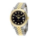 Rolex Datejust Black Diamond Dial Steel Yellow Gold 126303BKDJ Jubilee - Image 6
