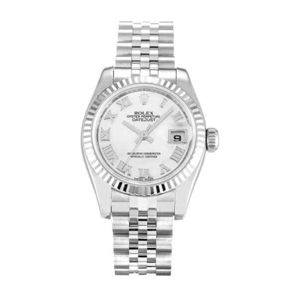 rolex-datejust-white-roman-numeral-replica-179174-600x600-1.jpg Rolex Datejust 179174 White Roman Numeral Dial - Image 1