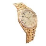 Rolex Day-Date Yellow Gold With Pave Diamond Dial Sapphire 128348RBR-0030 - Image 3