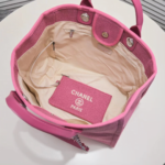 Chanel new beach bag denim bag pink with little wallet size: 48*38*30*14cm - Image 4