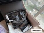 CHANEL Pearl garbage bag black with sliver hardware size：30*32cm - Image 2
